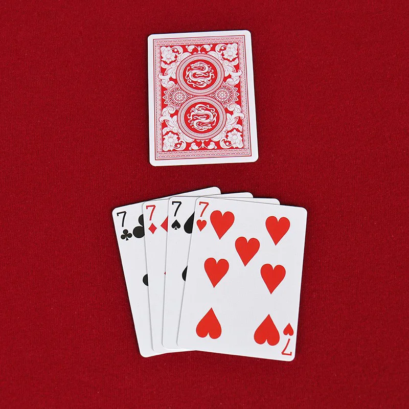 New 2023 4 Cards 7 To 2 Transformer Magic Tricks Magic Props Close Up Street Magic Trick Playing Cards Accessories Comedy