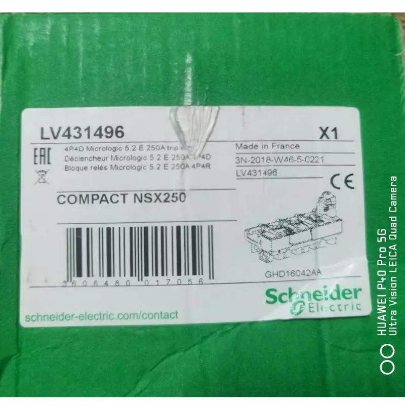 brand-new，LV431496 Schneider molded case circuit breaker NSX250 4P4D Mic5.2E 250A release