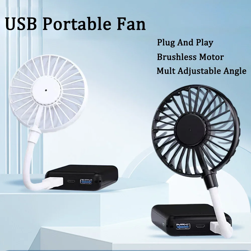 

Mini USB Fan Summer Portable Fan Mute Cooling Fan Plug And Play Student Dormitory Cooler Accessories For Power Bank Laptop PC