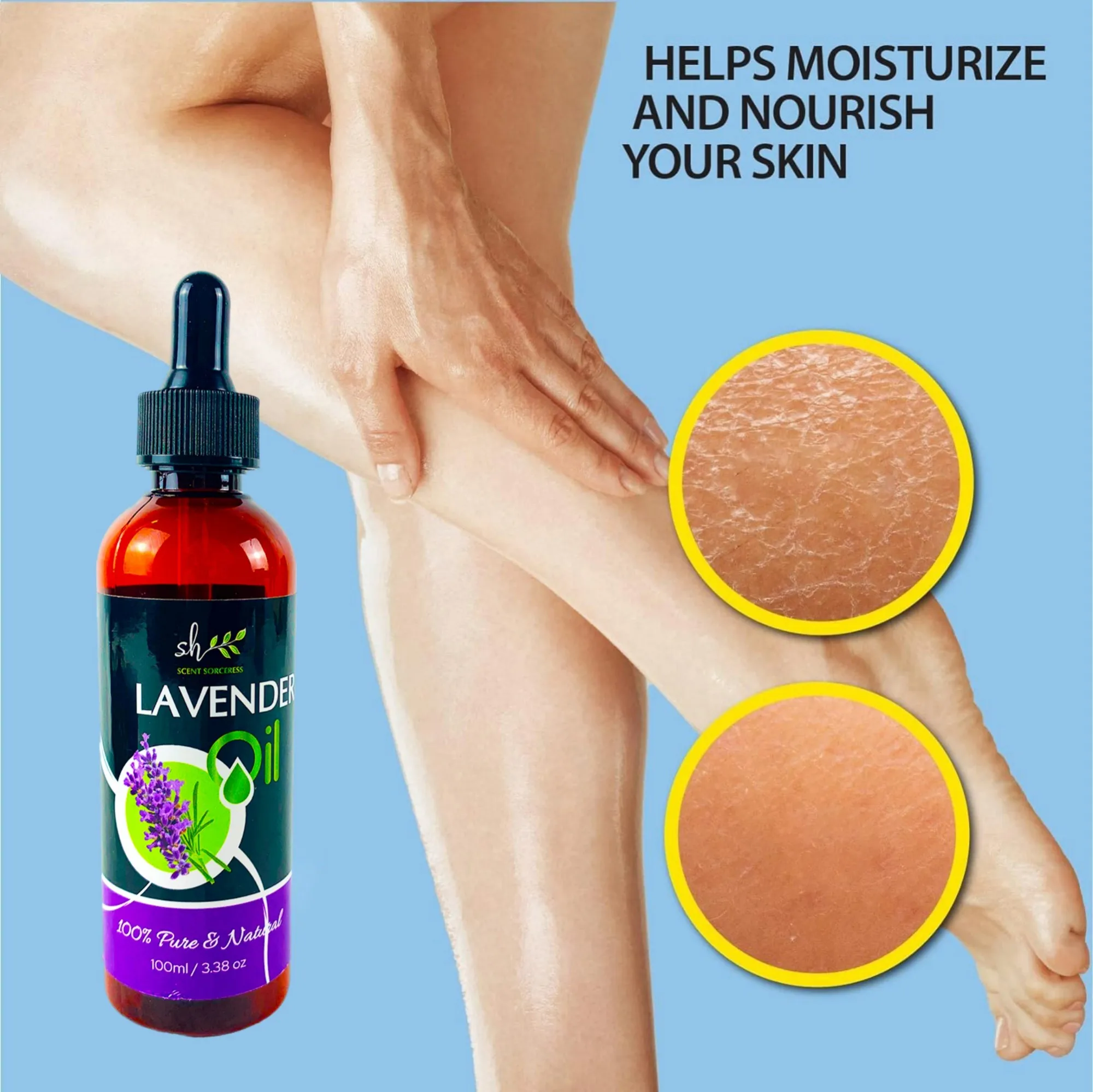 New 100ml Lavender Oil Repair Nourishing Brighten Skin for Relaxation Massage Spa Essential Oils Christmas & Valentine's DayGift view 5