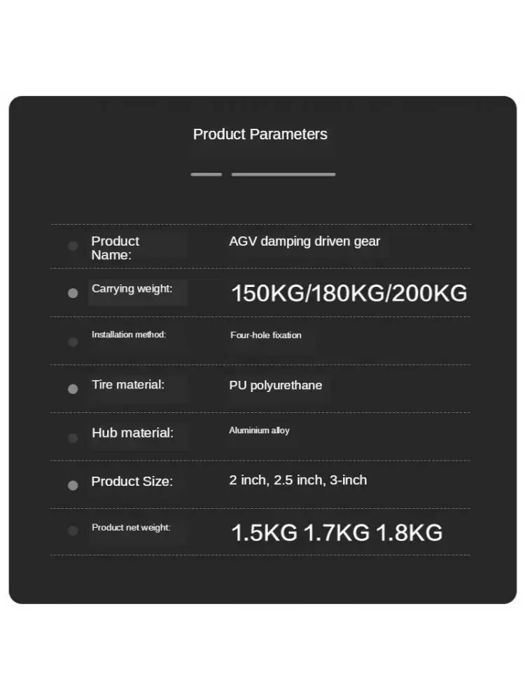 Imagem -06 - Rodízio Silencioso Agv com Mola Peça Rodinha Universal de Poliuretano Pesado