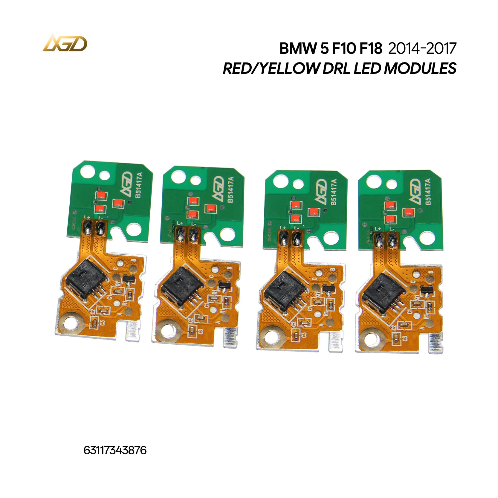 

Светодиодная плата Yellow Angel Eye DRL для BMW 5 серии F10 F11 F18 LCI 2014-2017 годов 63117343876