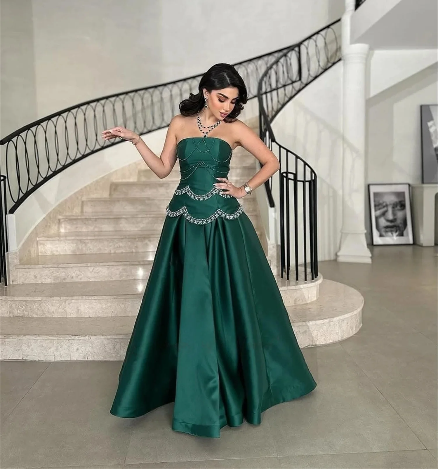 

Длинное платье без бретелек с бисером на заказ Вечерние платья Pastrol Унисекс Джерси Ретро Дубай Саудовская Аравия Пром по индивидуальному заказу