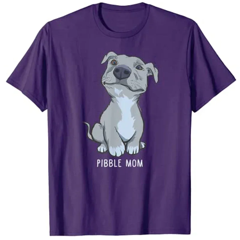 Graphic Tee Tops Dog Mama Cute Y2k Clothes Mother's Day Grunge Clothes Pet Dog men Clothing Pitbull Pibble Mom Gift TShirt funny