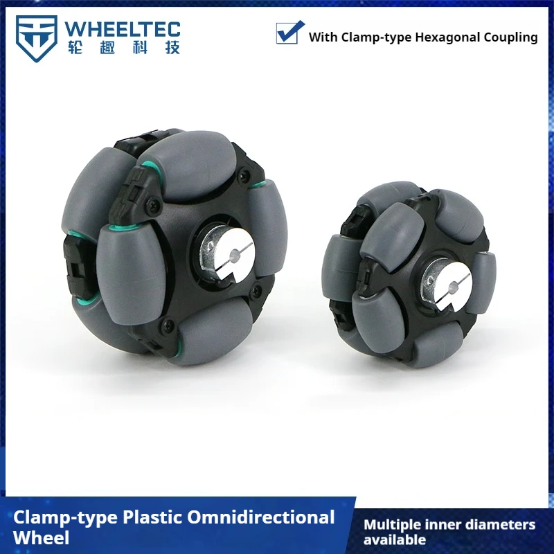Omni P Series Plastic Omni Wheel 70 85mm Fulai Wheel Intelligent Car Wheel Multi Inner Diameter Tightening Type