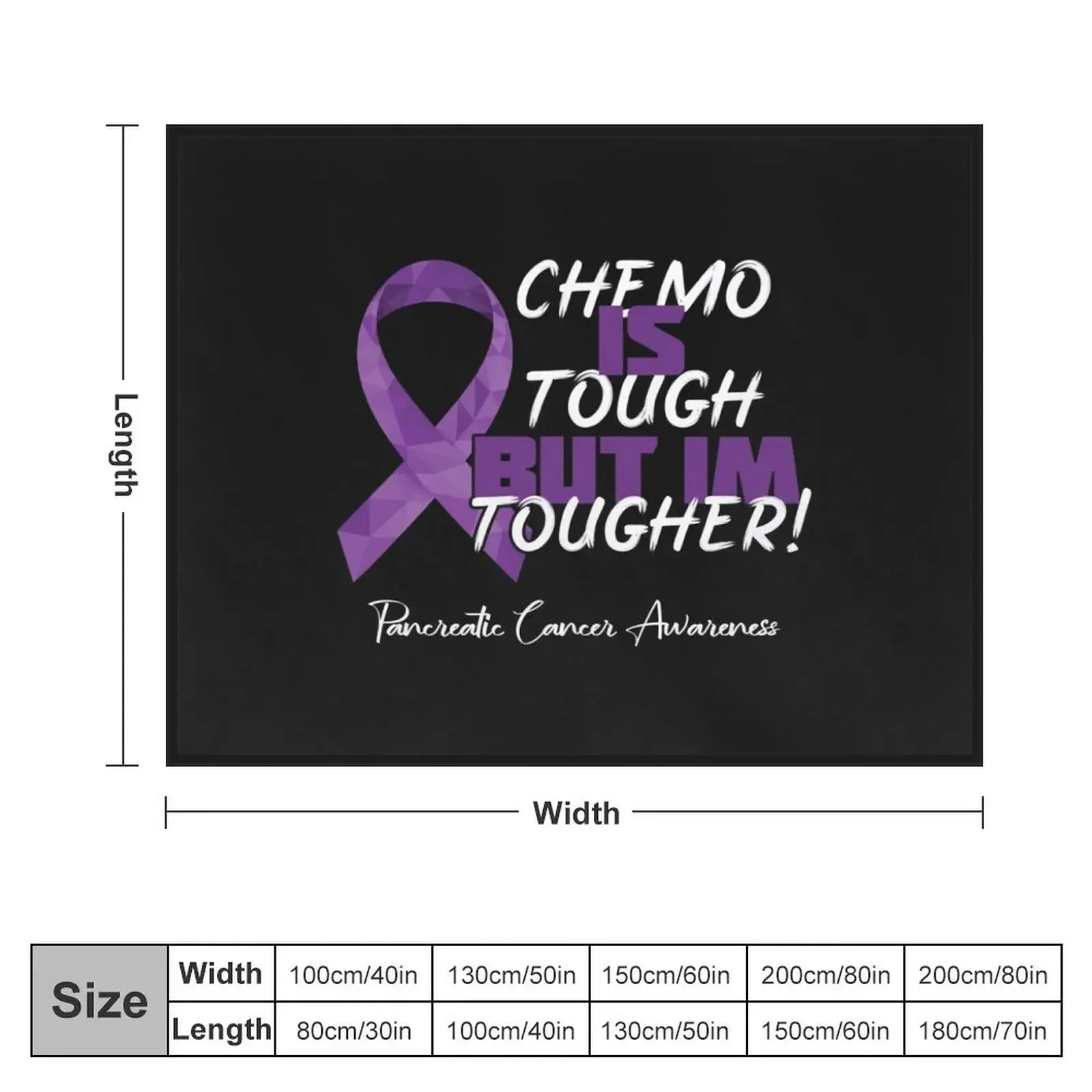 Chemo Is Tough But Im Tougher Throw Blanket for sofa Decoratives Blankets