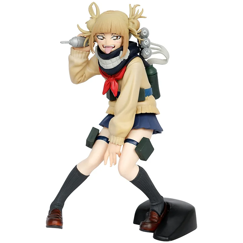 My Hero Academia Anime Character Peripheral Himiko Toga Cute Uniform Battle Version Figure Desktop Ornaments Model Toy Gift