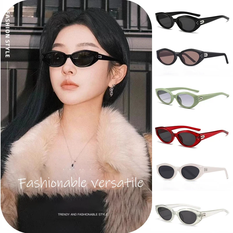 Gm النظارات الشمسية الصيف الإناث كبار Tiktok صافي الأحمر نفس إطار صغير عين القط نظارات شمسية مستقطبة نظارات الشارع النظارات في الهواء الطلق