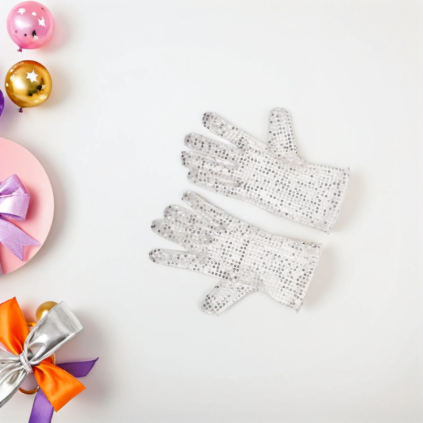 

Disco Sequin Gloves Glitter Accessories Costume Covers Festive Mittens Lightweight Stretchy Reflective Performance