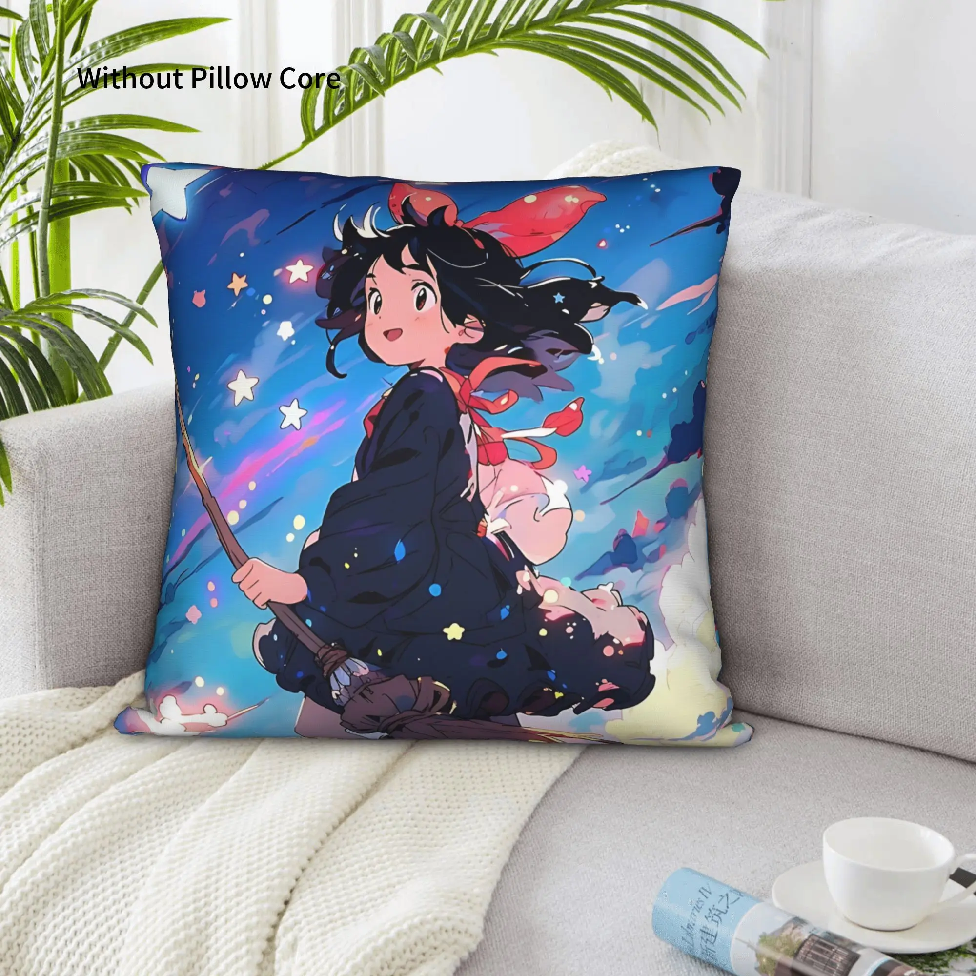 1PC Anime Kikis Delivery Services Pillow Case Double-Sided Printing  Sofa Cushion Bedroom Bedside Pillow