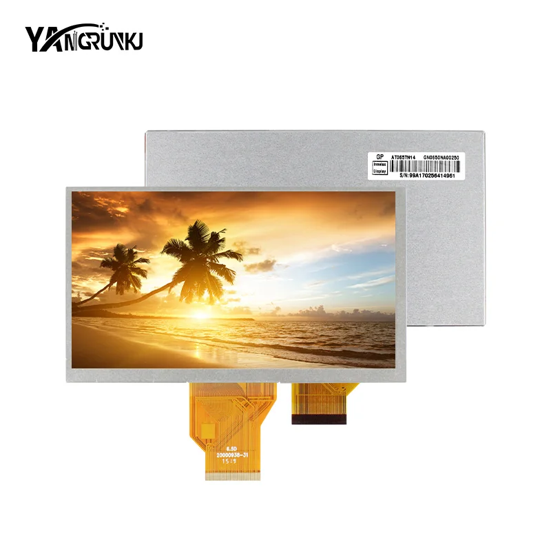 6.5 inch display 800*480 high temperature resistant car display AT065TN14