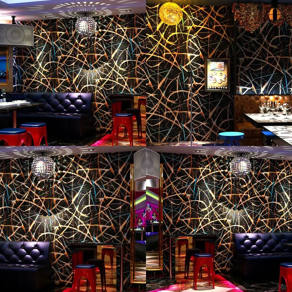 

КТВ обои дискотека вспышка настенная ткань 3D светоотражающая сетка геометрический узор тема комната фон настенная роспись