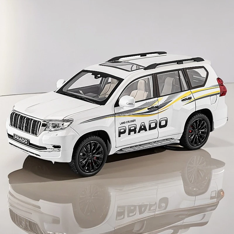 

1:18 Prado SUV Alloy Large Model Simulation Off-Road Vehicle Living Room Tabletop Ornament Children's Boy Toy