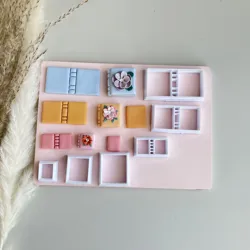 Moldes de arcilla polimérica con forma de libro de texto mágico, cortadores de arcilla para bricolaje, pendientes hechos a mano, decoración de joyería