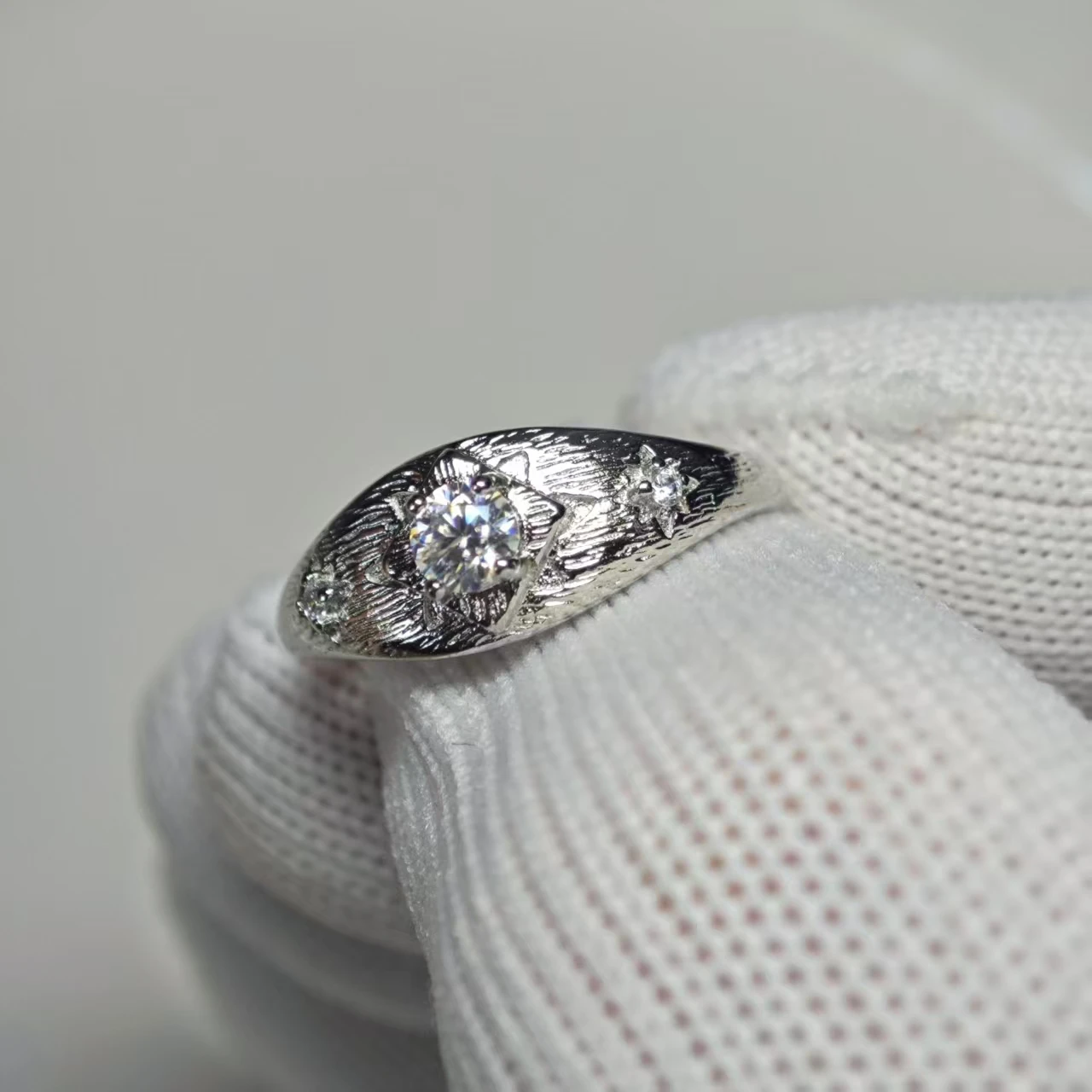3MM 1CT  Moissanite Diamond Ring Adjustable Female Ring Jewelry for Women Gift Wholesale High Quality Vintage Fine