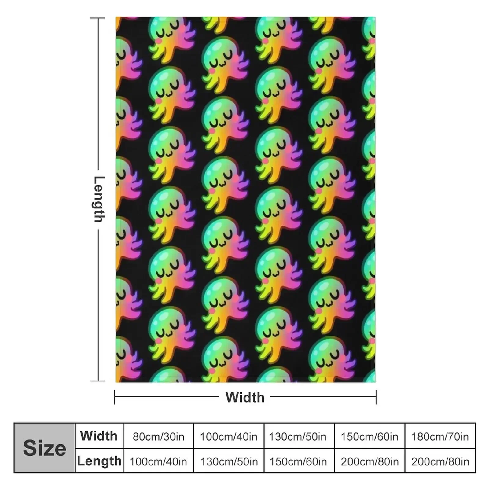 Rainbow Kraken UwU Throw Blanket Bed warm for winter Nap Blankets