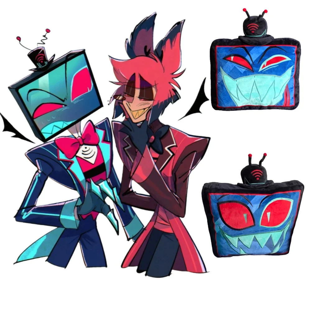 

New Hazbin Figure Cartoon Plush Doll Cushion Alastor Vox Valentino Cute Pillow Anime Peripherals Doll Decoration Gifts