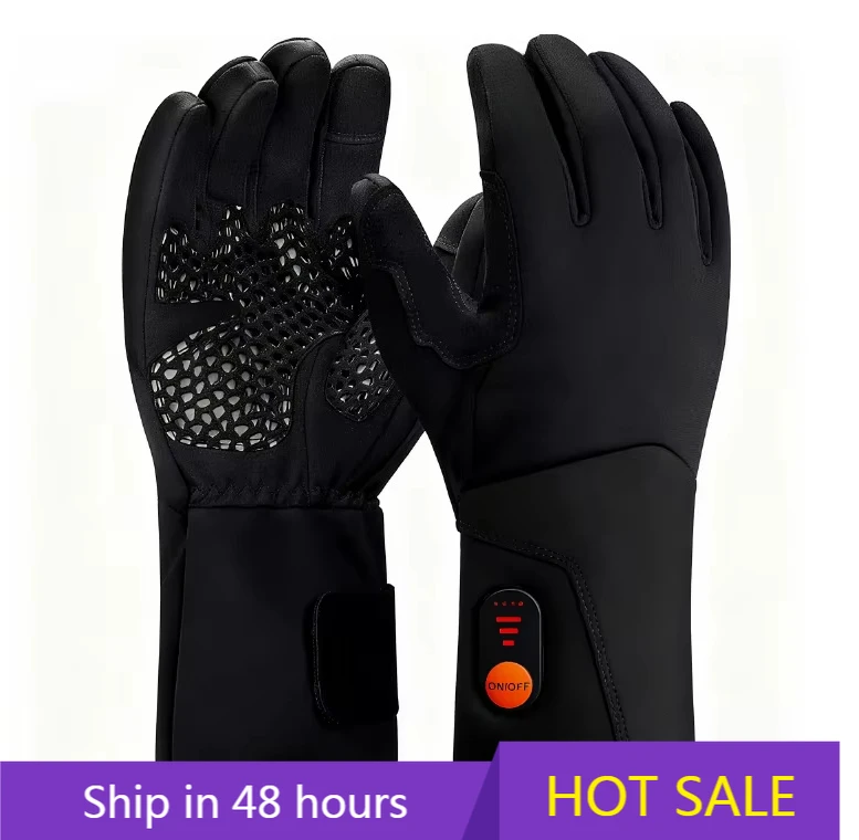 

POWER LEAP Waterproof Thermal Winter 7.4V Rechargeable Battery Touch Screen Electric Heated Ski Snowboarding Gloves Adjustable V