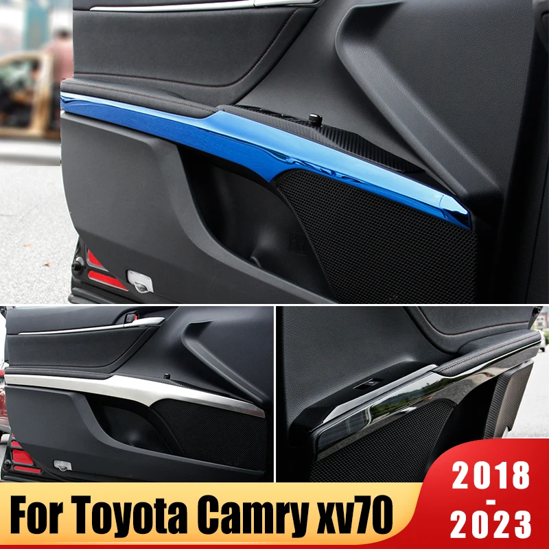 

Гибридные накладки на панель двери автомобиля для Toyota Camry 2018 2019 2020 2021 2022 2023 70 XV70, декоративные наклейки, аксессуары для интерьера