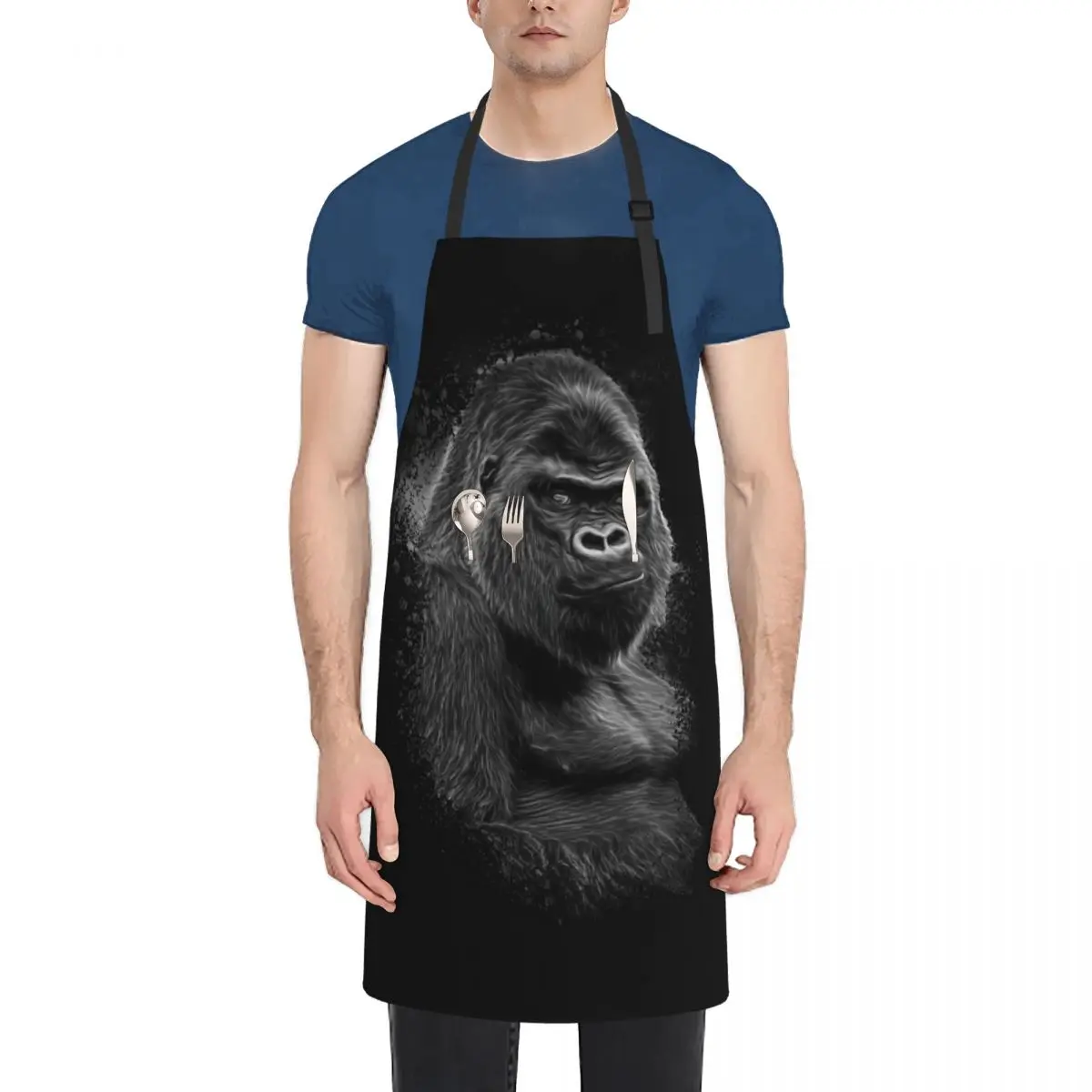 

Silverback Gorilla Splatter Design Apron Kitchen Supplies Idea Goods chef for man Woman Work Woman Kitchens Apron