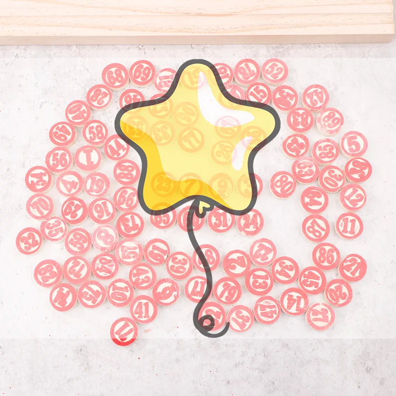 

90 шт. роскошные деревянные сменные пластины для захватывающей игры с номерами Бинго Лото — идеальный игровой подарок для друзей и семьи