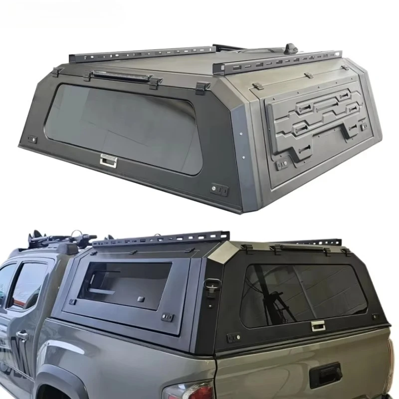 Aluminum 5ft Bed Smart Cap Pickup Topper Hard Top Canopy Truck Camper Shell for 2017 2018 2019 2020 Tacoma Short Bed