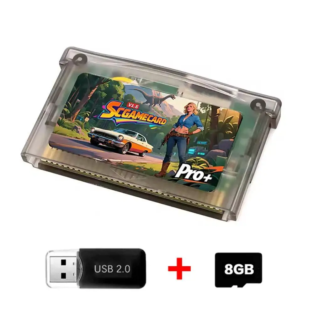 بطاقة فلاش V1.5 1000 في 1 لإصدار SC لـ GBA GBC GB NES مع محول 8G TF ملحقات وحدة التحكم في الألعاب