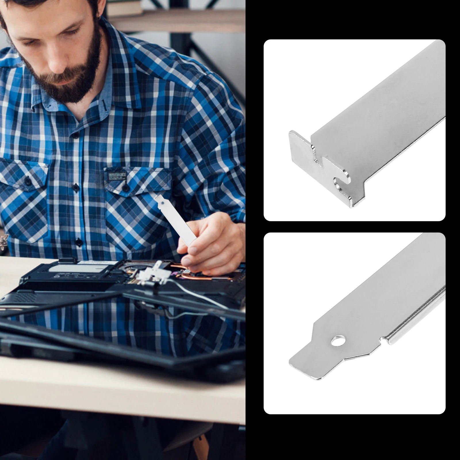 

12pcs Pci Slot Cover Replacement Expansion Blank Plate For Computer Case Strong Durable Easy Install Notebook Cooler