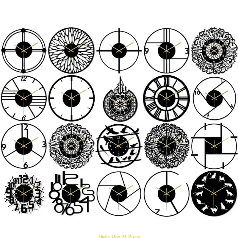 

Unique 3D Pattern Wall Clock Battery Operated Wall Clock Accurate Movement