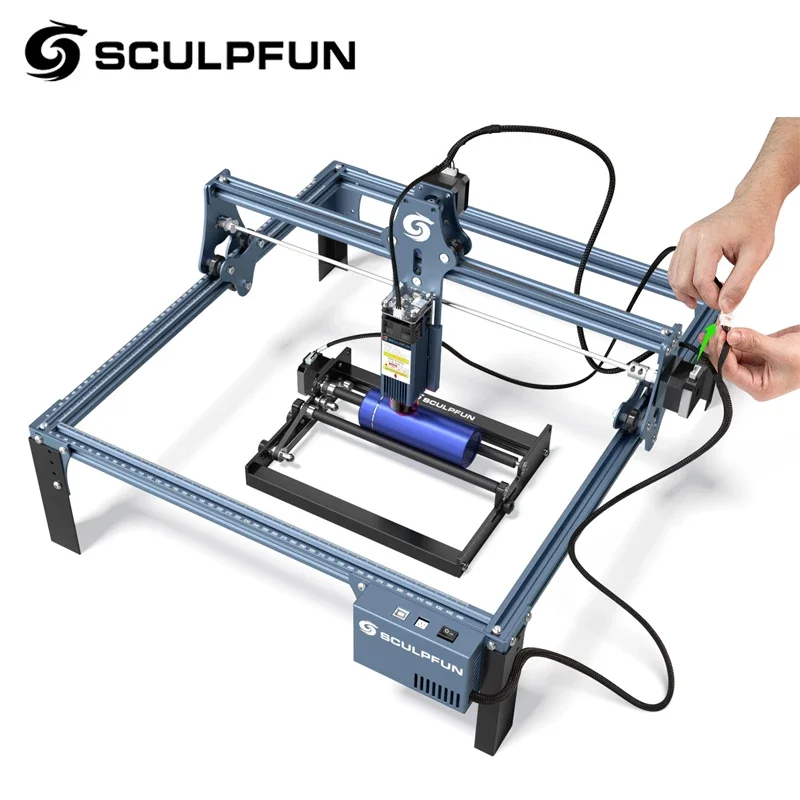 SCULPFUN S9 Laser Engraving Machine Ultra-thin Laser Beam Shaping Technology High-precision Wood Acrylic Laser Engraver Cutting