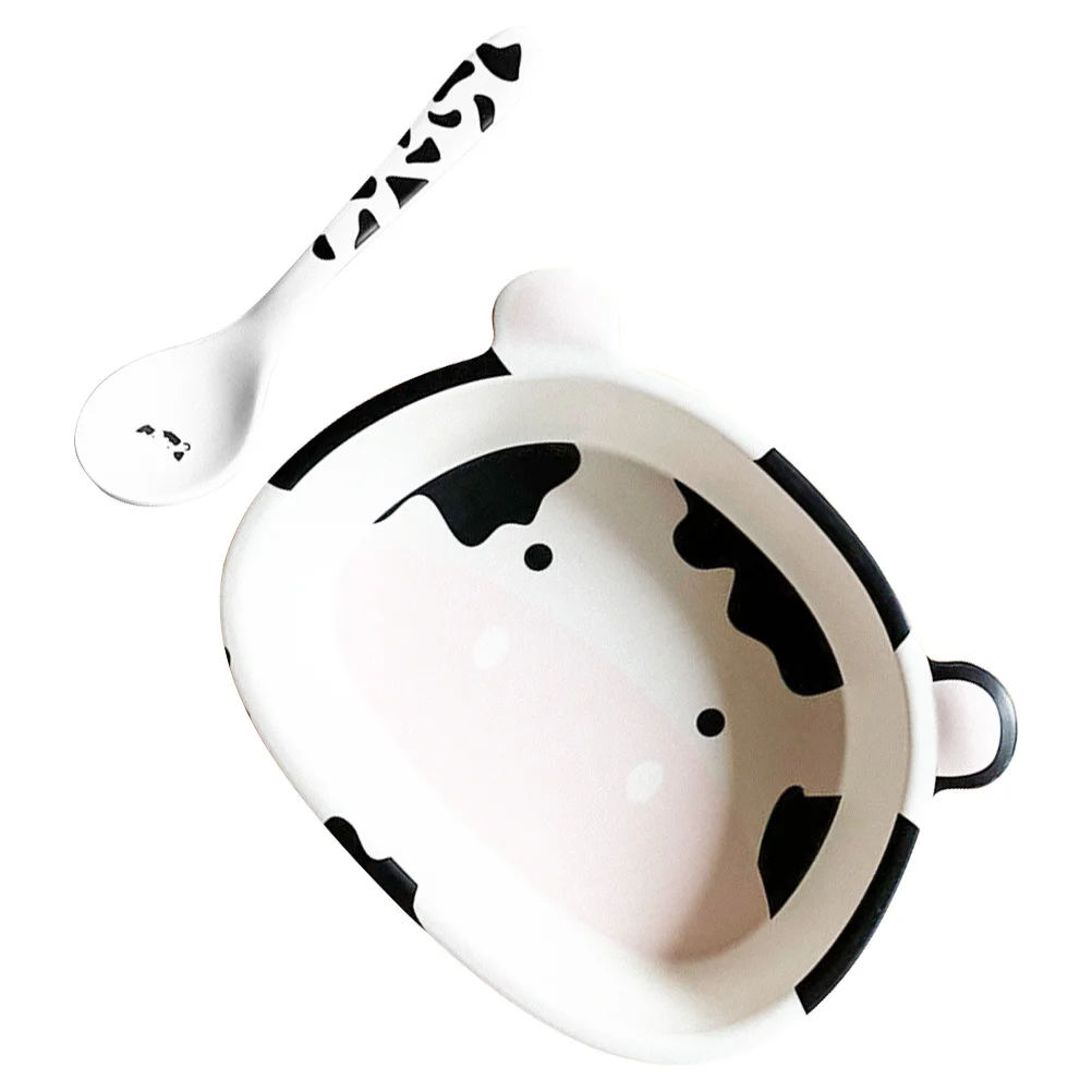 مجموعة واحدة من وعاء الحبوب على شكل بقرة للطفل، وعاء طعام جميل للحلوى، حاوية تخزين محمولة خفيفة الوزن، تصميم رائع، سهل التنظيف