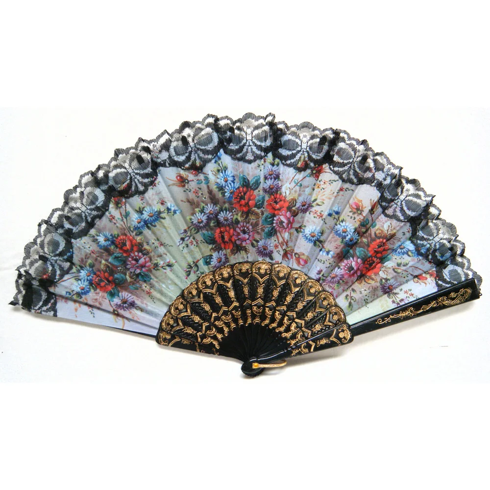 Spanish style Hand Fan Decorative Design