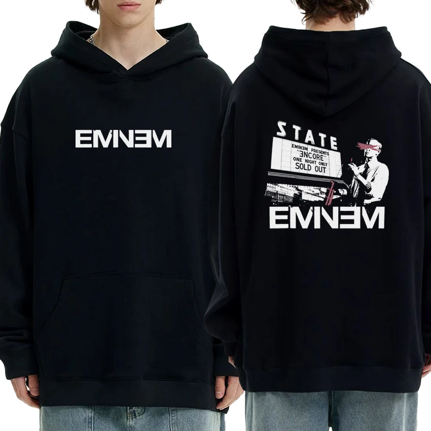 

New In Eminem The Real Slim Shady Double Sided Printed Sweatshirt Men Women streetwear Hoodie Casual Fleece Unisex punk Pullover