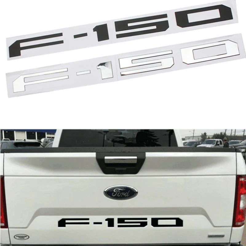 Built-in Font Tailgate Badge Emblem Sticker 3D Car Tuning For Ford F150 F-150 Rear Trunk Letters Nameplate Decals Accessories