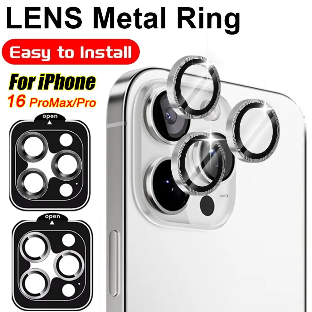 

3PCS Camera Lens Protector for IPhone 16 Pro Max 16Pro Tempered Glass HD Anti-scratch Full Lens Protective Films Easy to install
