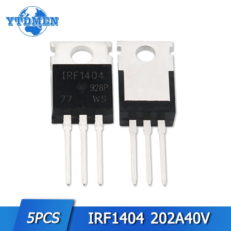 5 sztuk IRF1404 tranzystor 1404 IRF1404PBF TO220 MOSFET MOSFT FETs 40V 202A TO-220 zestaw tranzystorów polowych IC