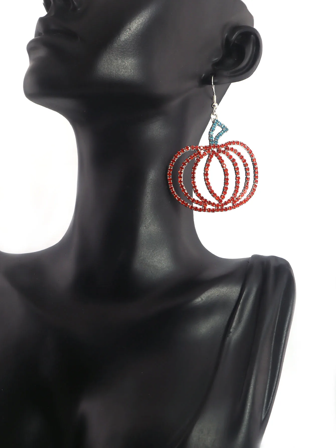 1pcs Halloween Pumpkin Pendant Earrings Orange Exaggerated Simple Shining Elegant Accessories image 5