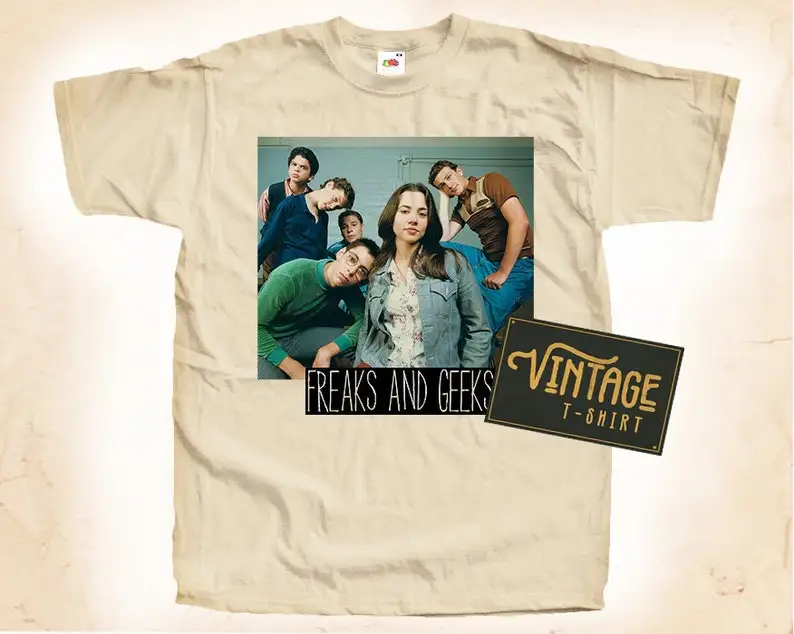 

Freaks and Geeks T shirt Tee Natural Vintage Cotton Movie Poster All Sizes