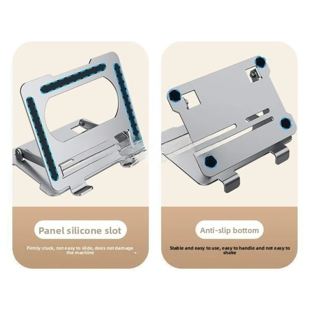 

Universal Adjustable Tablet Stand Heat Dissipation Anti Slip Laptop Holder Foldable Alloy Laptop Metal Bracket Desk Holder