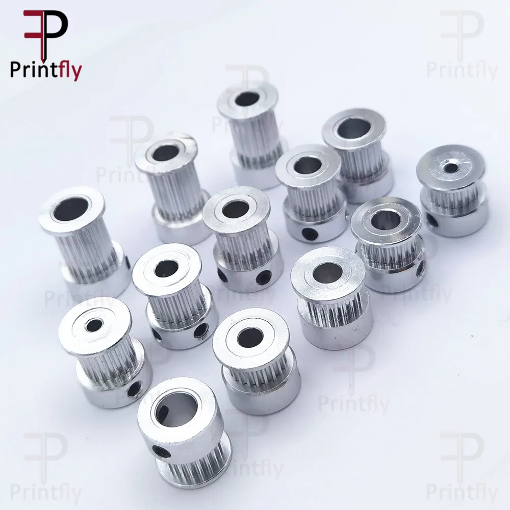 Printfly 2GT 20 teeth 2GT Timing Pulley Bore 3.175/4/5/6/6.35/8mm for GT2 Open Synchronous belt width 6mm/10mm/15mm 3d printer