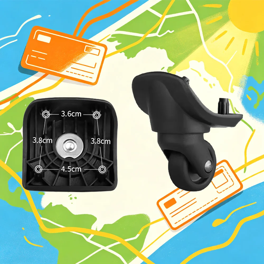 For American Travel Z94 Luggage Accessories Wheels Replacement Silent 360 Rotation Suitcase Travel Trolley Bag