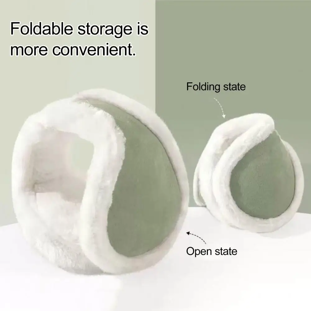 Черные зимние наушники, плюшевые наушники для женщин, складные зимние грелки для ушей, регулируемая эластичная повязка на голову, мягкие чехлы для ушей