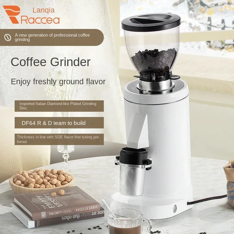 225G Raccea DF83 Espresso Quantitative Grinder 83MM Burr Commercial Electric Coffee Bean Grinder Household Bean Beater 220V