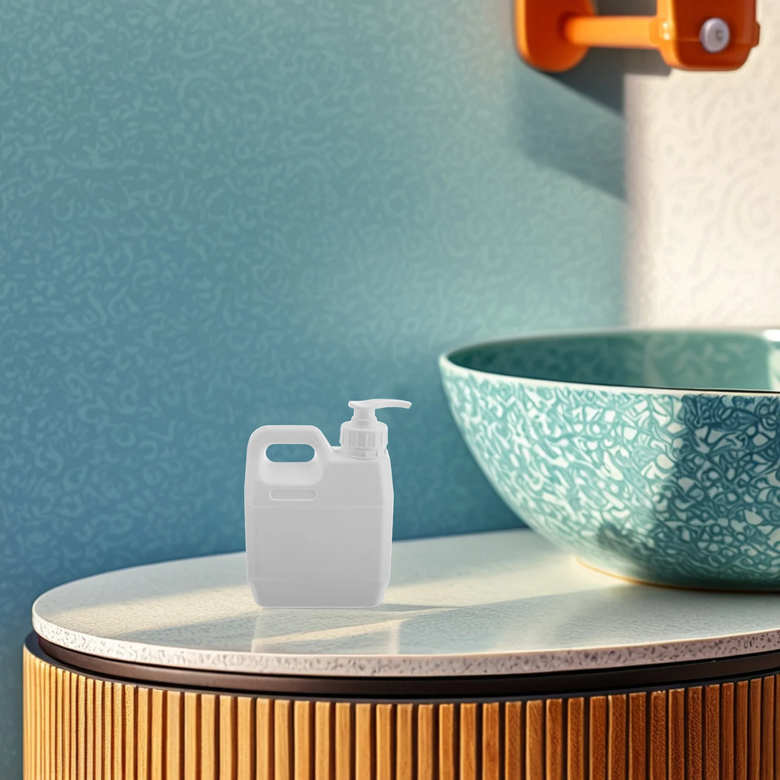 Pichet distributeur à pompe en plastique, robuste, rechargeable, 1l, Gel douche, shampoing, conteneur, bouteille de rangement anti-fuite, pichets vides en plastique