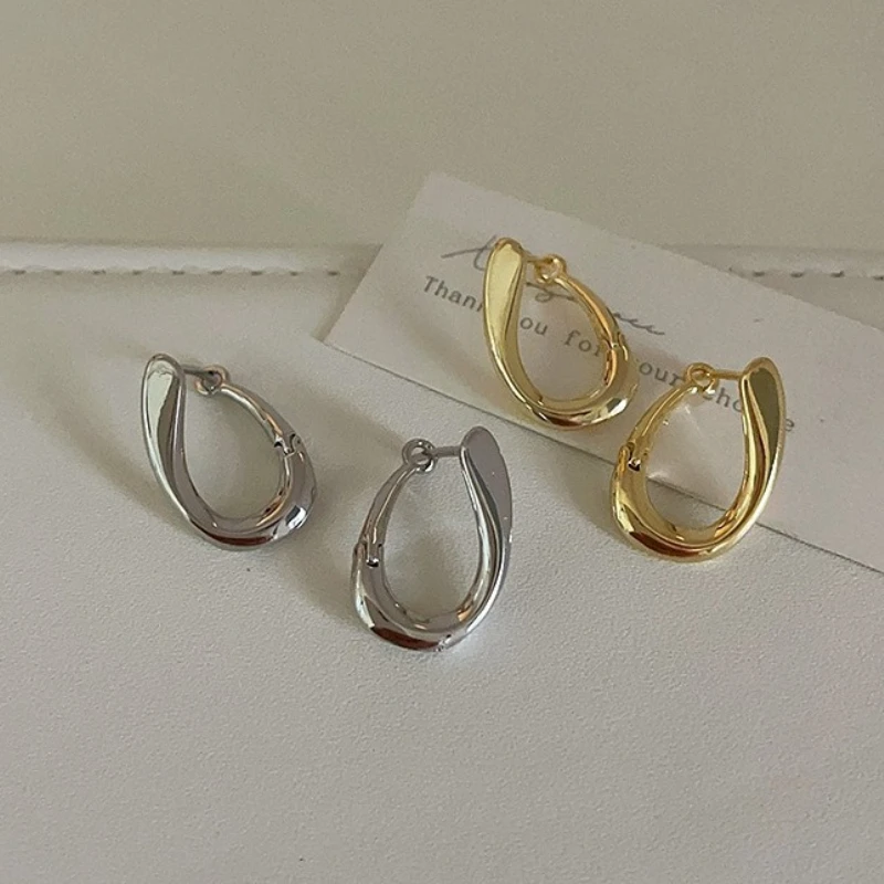 

Twisted 925 Silver Needle Hoop Earrings for Women Trendy Vintage Geometric Irregular Dislocation Dangle Earrings Jewelry Gift