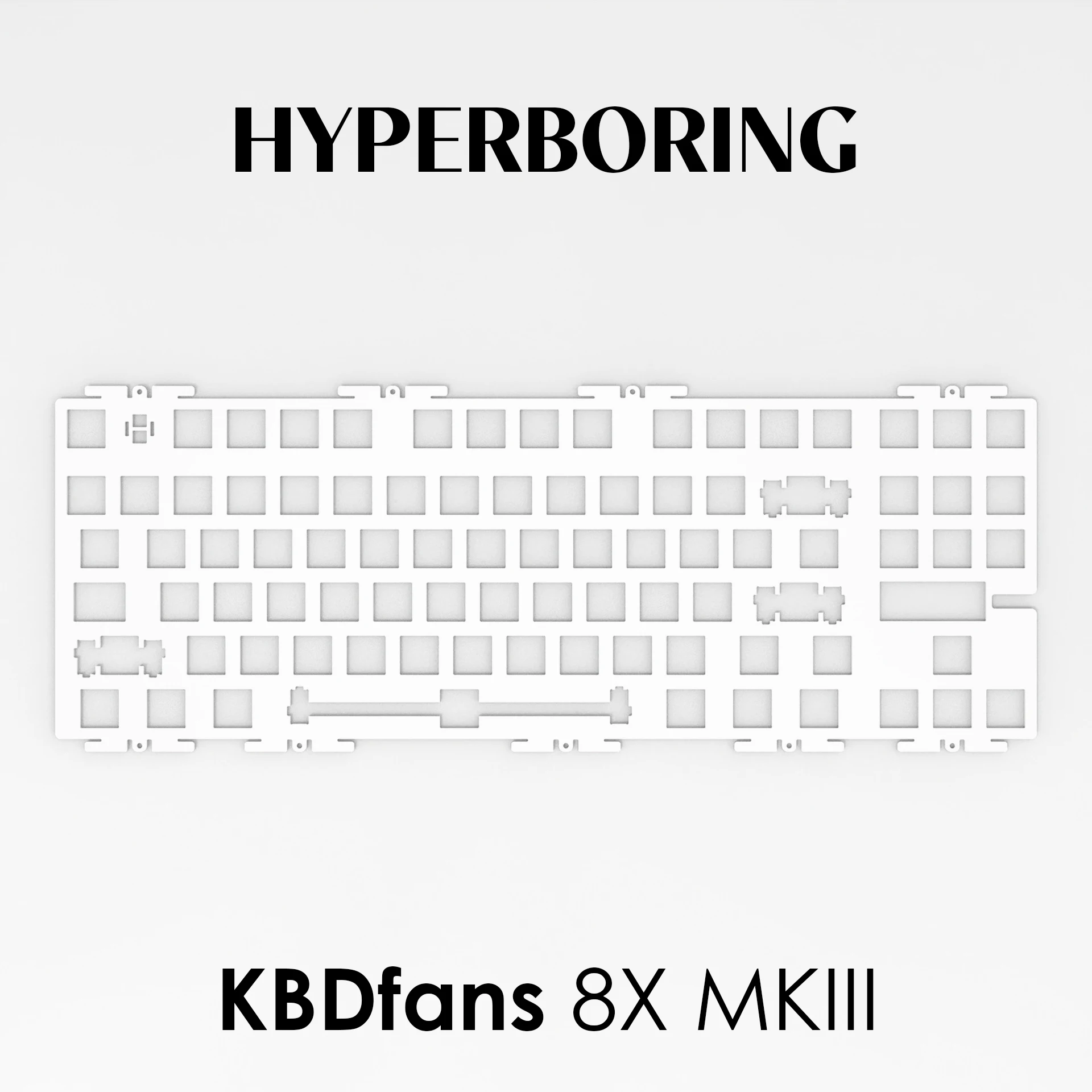 KBDfans-لوحات لوحة مفاتيح من الألومنيوم والنحاس ، 8X MKIII ، تخطيط 7U ، PP ، PC ، FR4 ، طعنات مثبتة على لوحة