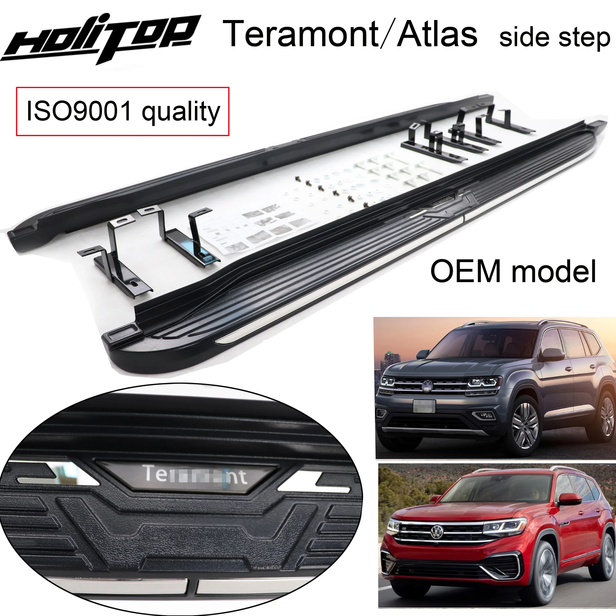 original running board side step bar pedal for VW Talagon Volkswagen Teramont Atlas 2019 2020 2021 2022 2023 2024,load 300kg