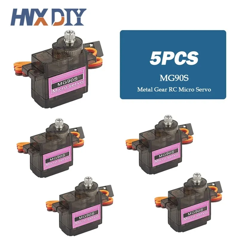 5/10pcs MG90S Metal Gear RC Micro Servo 13.4g Motor For ZOHD Volantex Airplane For RC Helicopter Car Boat Model Toy Control