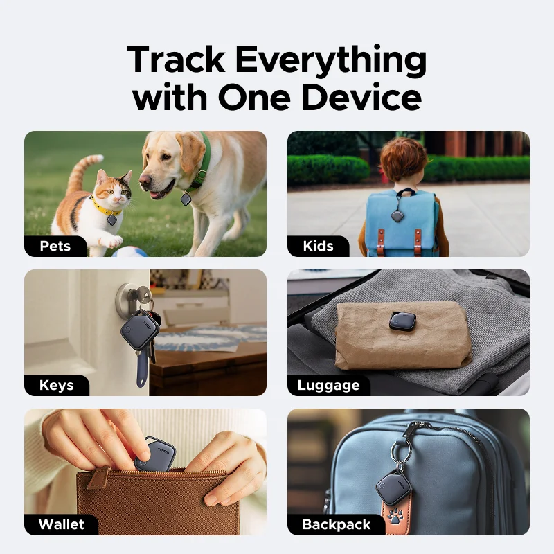 تعمل علامات تعقب بلوتوث مكونة من قطعتين من UGREEN مع تطبيق Samsung SmartThings (Samsung فقط)، علامة ذكية لفترة تشغيل 550 يومًا