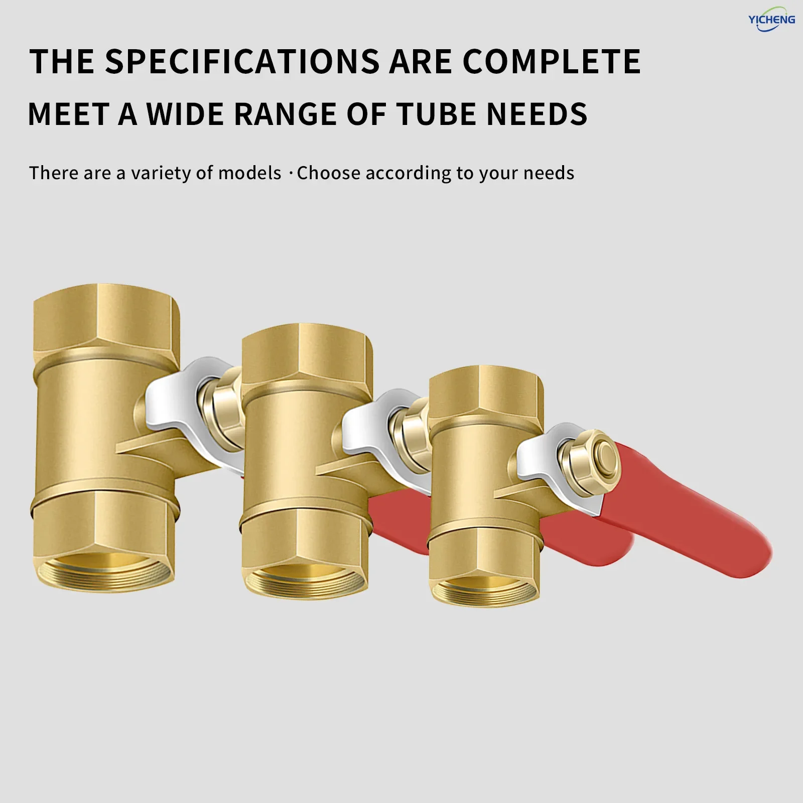 Válvula de esfera com alça vermelha de latão com rosca interna 1/4"3/8"1/2" polegadas (pacote com 5) pode descarga de líquidos e gases